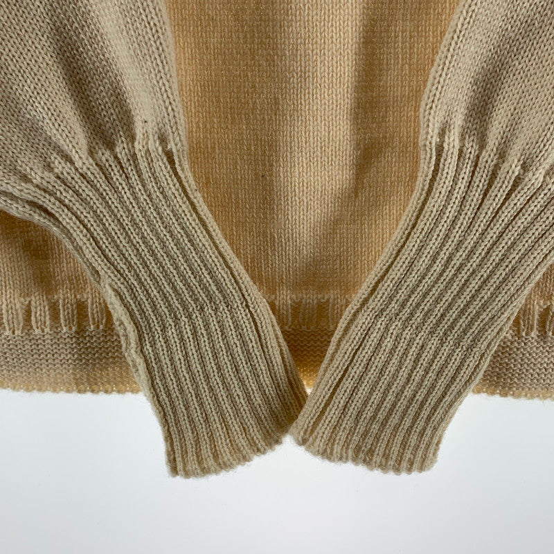 【中古品】【メンズ】 GUERNSEY WOOLLENS KNIT ニット セーター ブランド 古着 145-260923-gm-14-fuzh サイズ：40 カラー：アイボリー 万代Net店