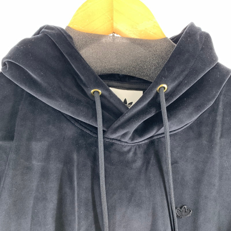 【中古品】【メンズ】 ADIDAS ORIGINALS アディダスオリジナルス H11361 OH VELOUR PULLOVER HOODIE ベロア プルオーバー フーディー パーカー BLACK SIZE:M 148-260920-io-04-fuzh カラー：ブラック 万代Net店