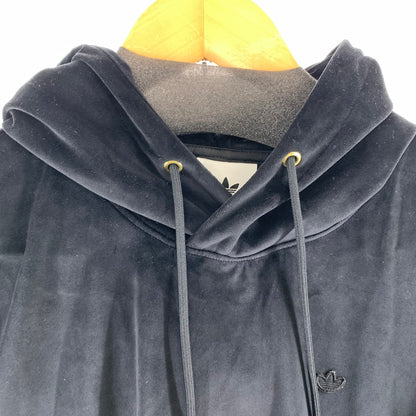 【中古品】【メンズ】 ADIDAS ORIGINALS アディダスオリジナルス H11361 OH VELOUR PULLOVER HOODIE ベロア プルオーバー フーディー パーカー BLACK SIZE:M 148-260920-io-04-fuzh カラー：ブラック 万代Net店