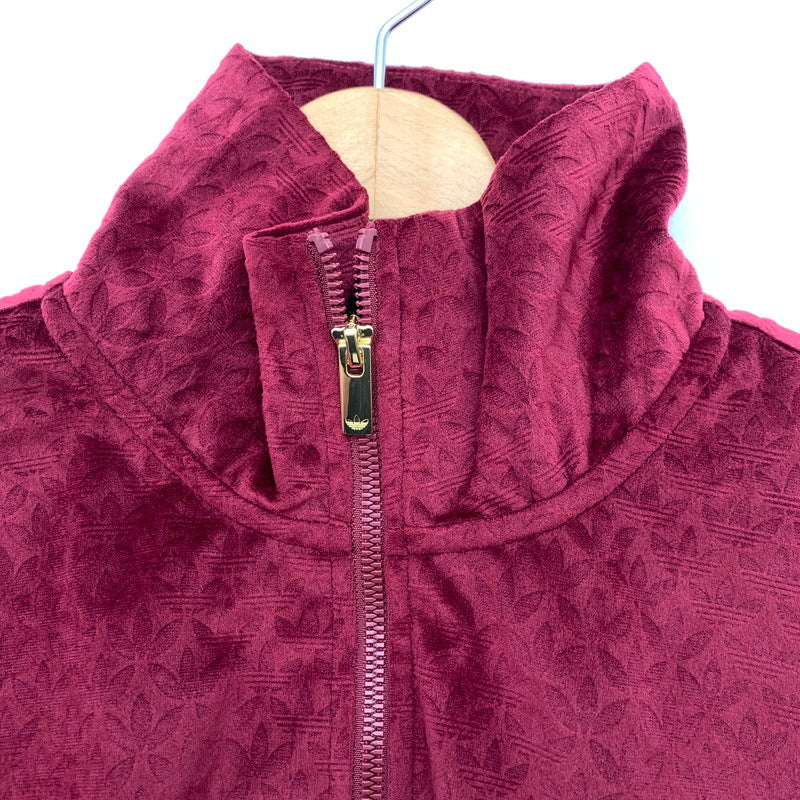 【中古品】【メンズ】 ADIDAS ORIGINALS アディダスオリジナルス IX6736 TRACK TOP ベロア トラックトップ ジャージ WINE XLサイズ 148-260831-io-03-fuzh カラー：ワイン 万代Net店