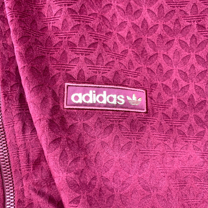 【中古品】【メンズ】 ADIDAS ORIGINALS アディダスオリジナルス IX6736 TRACK TOP ベロア トラックトップ ジャージ WINE XLサイズ 148-260831-io-03-fuzh カラー：ワイン 万代Net店