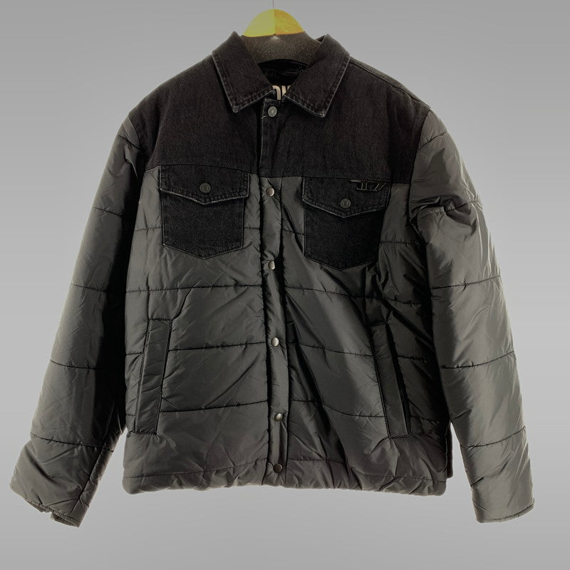 【中古品】【メンズ】 DIESEL ディーゼル 00SY7U D-SHYLA デニム切替 中綿ジャケット BLACK Lサイズ 異素材切替 タグ付き ※白いスレあり 141-260831-io-09-fuzh カラー：ブラック 万代Net店