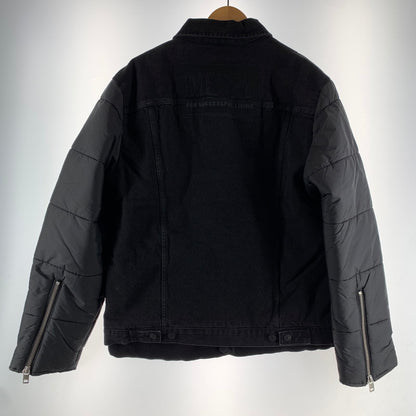 【中古品】【メンズ】 DIESEL ディーゼル 00SY7U D-SHYLA デニム切替 中綿ジャケット BLACK Lサイズ 異素材切替 タグ付き ※白いスレあり 141-260831-io-09-fuzh カラー：ブラック 万代Net店