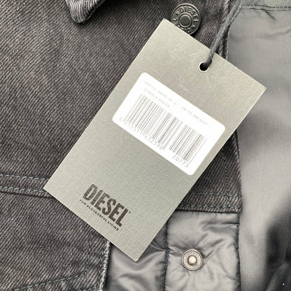 【中古品】【メンズ】 DIESEL ディーゼル 00SY7U D-SHYLA デニム切替 中綿ジャケット BLACK Lサイズ 異素材切替 タグ付き ※白いスレあり 141-260831-io-09-fuzh カラー：ブラック 万代Net店