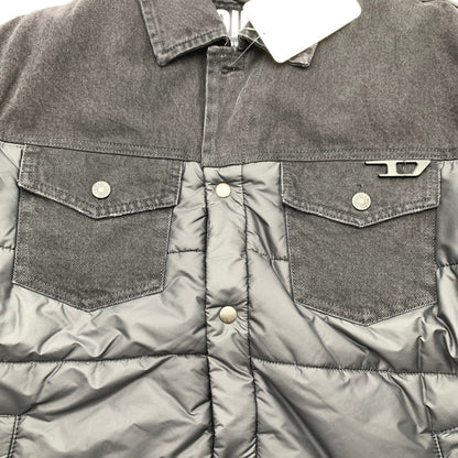 【中古品】【メンズ】 DIESEL ディーゼル 00SY7U D-SHYLA デニム切替 中綿ジャケット BLACK Lサイズ 異素材切替 タグ付き ※白いスレあり 141-260831-io-09-fuzh カラー：ブラック 万代Net店