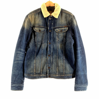 【中古品】【メンズ】 DIESEL ディーゼル BT.01859 デニムボアジャケット D.BLUE Lサイズ USED加工 ※使用感あり 141-260831-io-04-fuzh 万代Net店