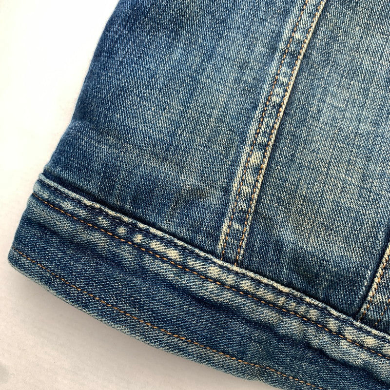 【中古品】【メンズ】 DIESEL ディーゼル BT.01859 デニムボアジャケット D.BLUE Lサイズ USED加工 ※使用感あり 141-260831-io-04-fuzh 万代Net店