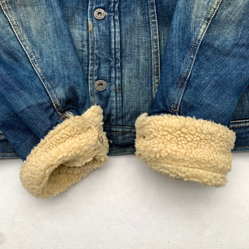 【中古品】【メンズ】 DIESEL ディーゼル BT.01859 デニムボアジャケット D.BLUE Lサイズ USED加工 ※使用感あり 141-260831-io-04-fuzh 万代Net店