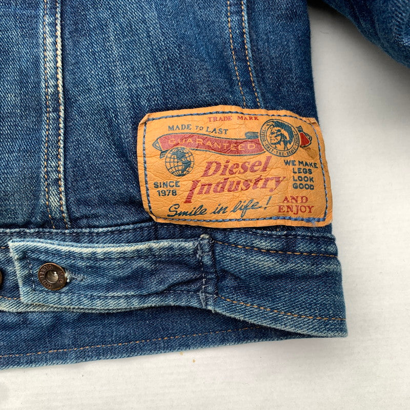【中古品】【メンズ】 DIESEL ディーゼル BT.01859 デニムボアジャケット D.BLUE Lサイズ USED加工 ※使用感あり 141-260831-io-04-fuzh 万代Net店