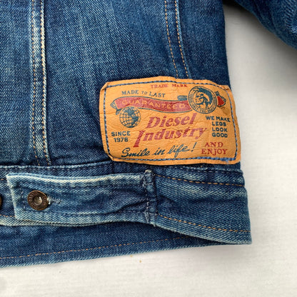【中古品】【メンズ】 DIESEL ディーゼル BT.01859 デニムボアジャケット D.BLUE Lサイズ USED加工 ※使用感あり 141-260831-io-04-fuzh 万代Net店