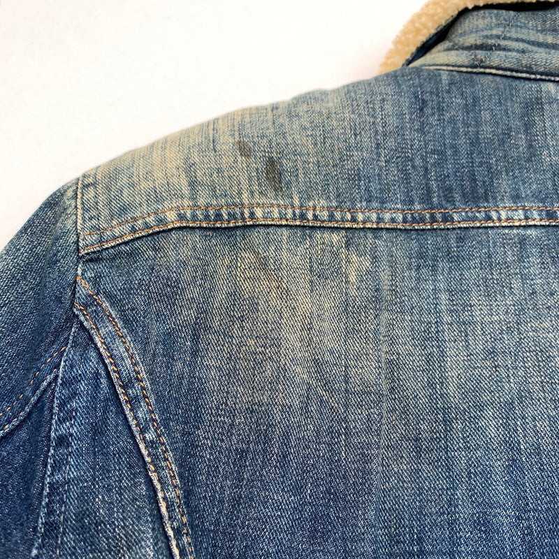 【中古品】【メンズ】 DIESEL ディーゼル BT.01859 デニムボアジャケット D.BLUE Lサイズ USED加工 ※使用感あり 141-260831-io-04-fuzh 万代Net店
