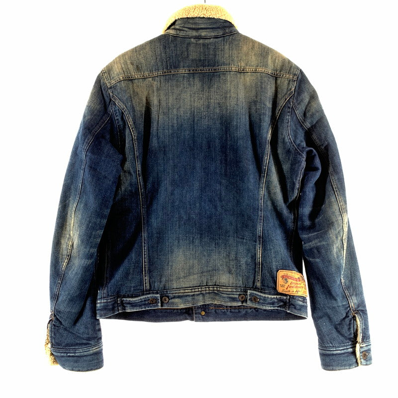 【中古品】【メンズ】 DIESEL ディーゼル BT.01859 デニムボアジャケット D.BLUE Lサイズ USED加工 ※使用感あり 141-260831-io-04-fuzh 万代Net店