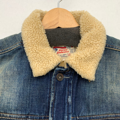 【中古品】【メンズ】 DIESEL ディーゼル BT.01859 デニムボアジャケット D.BLUE Lサイズ USED加工 ※使用感あり 141-260831-io-04-fuzh 万代Net店