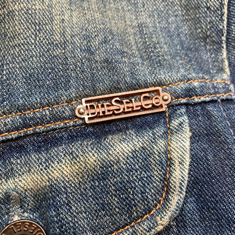 【中古品】【メンズ】 DIESEL ディーゼル BT.01859 デニムボアジャケット D.BLUE Lサイズ USED加工 ※使用感あり 141-260831-io-04-fuzh 万代Net店