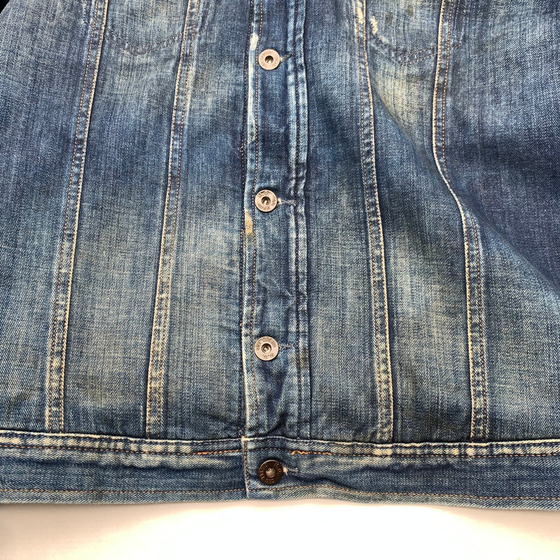 【中古品】【メンズ】 DIESEL ディーゼル BT.01859 デニムボアジャケット D.BLUE Lサイズ USED加工 ※使用感あり 141-260831-io-04-fuzh 万代Net店