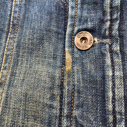 【中古品】【メンズ】 DIESEL ディーゼル BT.01859 デニムボアジャケット D.BLUE Lサイズ USED加工 ※使用感あり 141-260831-io-04-fuzh 万代Net店
