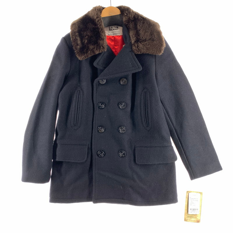 【中古品】【メンズ】 SCHOTT ショット AMERICAN RAG CIE アメリカンラグシー 別注ボアPコート ピーコート 上着 アウター NAVY Mサイズ タグ付き 145-260831-io-05-fuzh カラー：ネイビー 万代Net店
