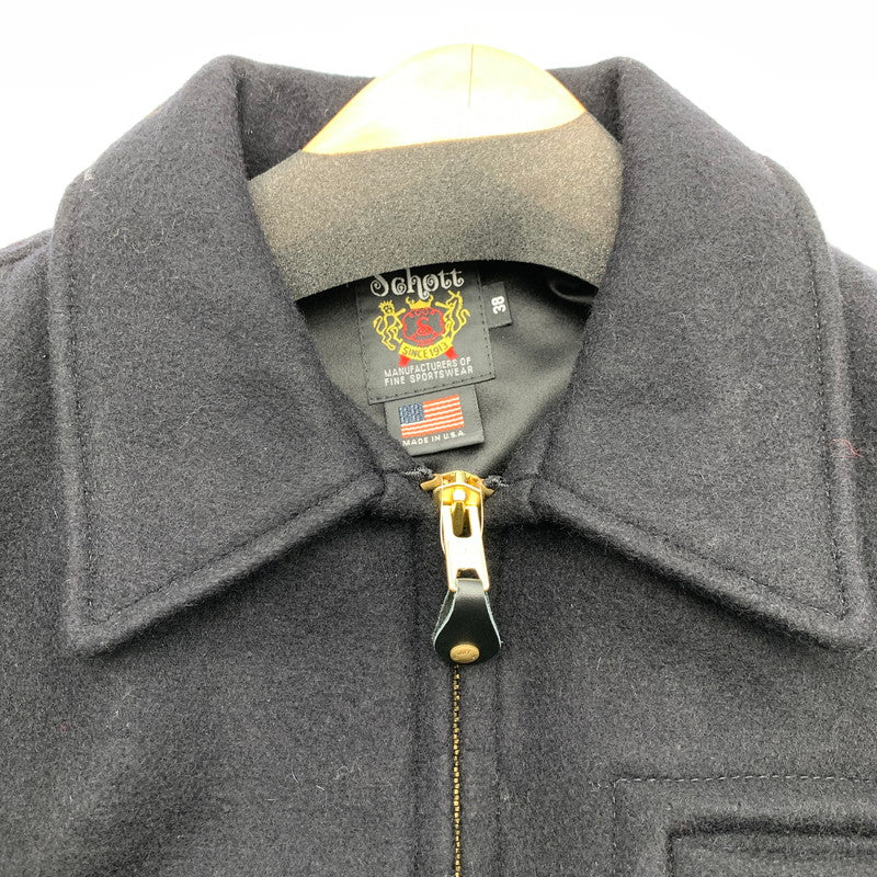 【中古品】【メンズ】 SCHOTT ショット 7176 CPOジャケット BLACK 38サイズ アウター 上着 タグ付き 145-260831-io-07-fuzh カラー：ブラック 万代Net店
