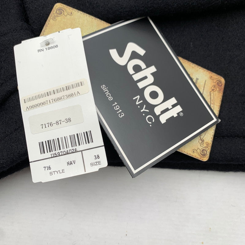 【中古品】【メンズ】 SCHOTT ショット 7176 CPOジャケット BLACK 38サイズ アウター 上着 タグ付き 145-260831-io-07-fuzh カラー：ブラック 万代Net店