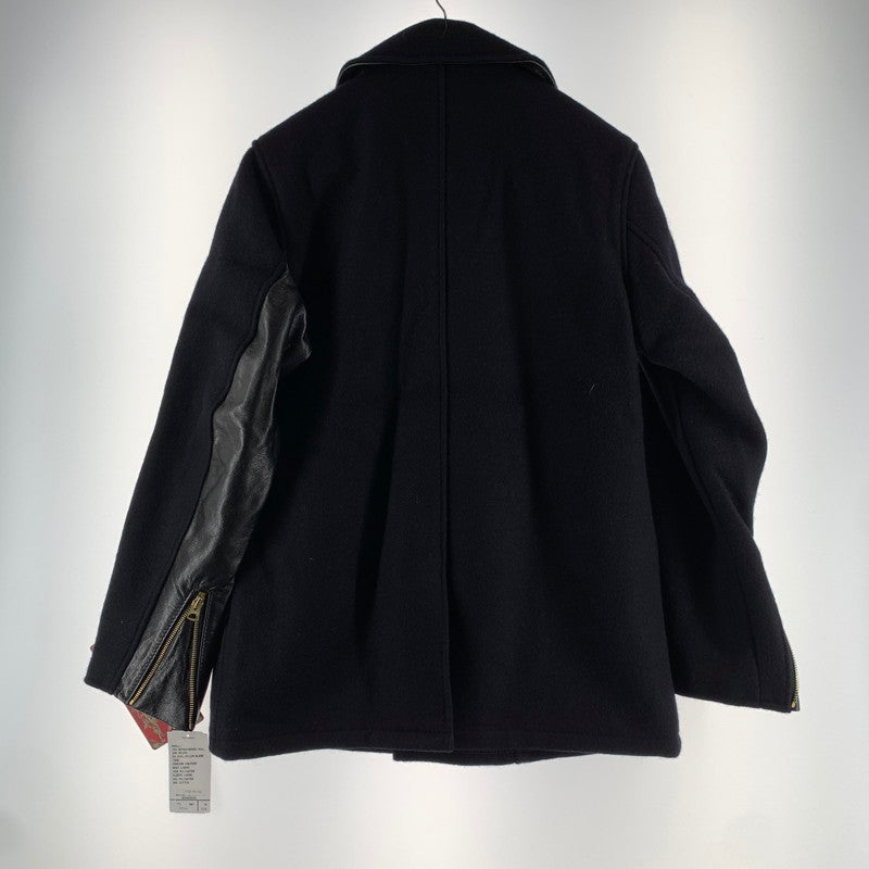 【中古品】【メンズ】 SCHOTT ショット 24KARATS Pコート NAVY 34サイズ ピーコート 上着 アウター タグ付き 145-260831-io-02-fuzh カラー：ネイビー 万代Net店