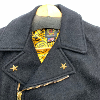【中古品】【メンズ】 SCHOTT ショット 24KARATS Pコート NAVY 34サイズ ピーコート 上着 アウター タグ付き 145-260831-io-02-fuzh カラー：ネイビー 万代Net店