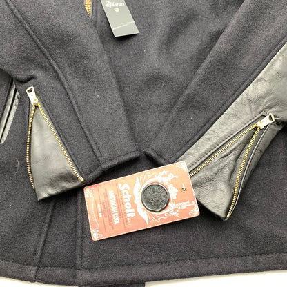 【中古品】【メンズ】 SCHOTT ショット 24KARATS Pコート NAVY 34サイズ ピーコート 上着 アウター タグ付き 145-260831-io-02-fuzh カラー：ネイビー 万代Net店