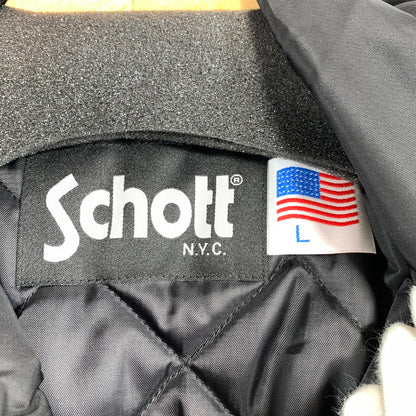 【中古品】【メンズ】 SCHOTT ショット ナイロンライダースジャケット ダブルライダース 145-260831-ny-10-fuzh サイズ：L カラー：ブラック 万代Net店