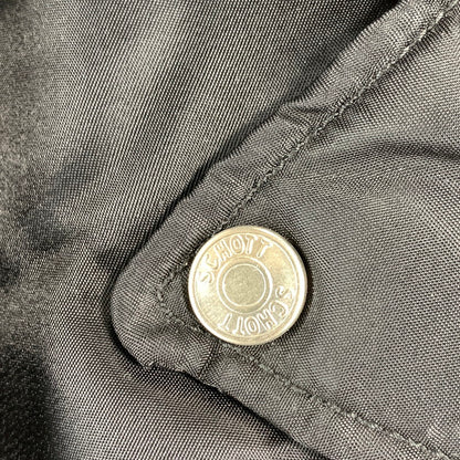 【中古品】【メンズ】 SCHOTT ショット ナイロンライダースジャケット ダブルライダース 145-260831-ny-10-fuzh サイズ：L カラー：ブラック 万代Net店