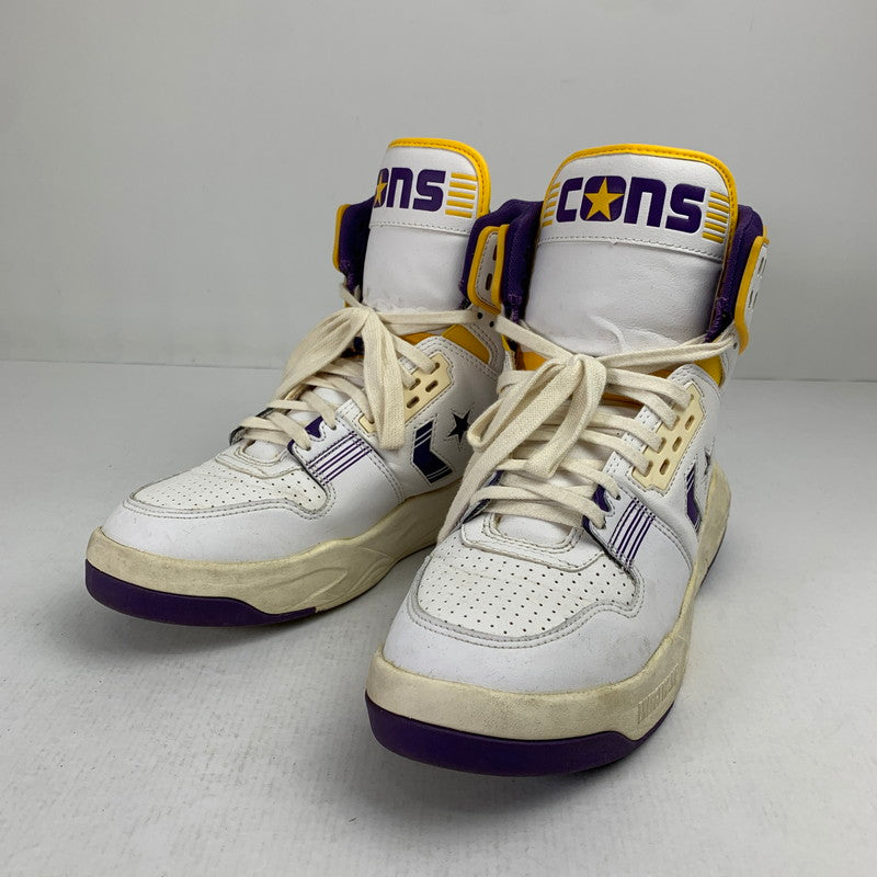 【中古品】【メンズ】 CONVERSE コンバース 34200270 ERX-400 ハイカット スニーカー 靴 162-260928-mh-14-fuzh サイズ：27.5cm カラー：白・紫・黄色 万代Net店