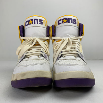 【中古品】【メンズ】 CONVERSE コンバース 34200270 ERX-400 ハイカット スニーカー 靴 162-260928-mh-14-fuzh サイズ：27.5cm カラー：白・紫・黄色 万代Net店