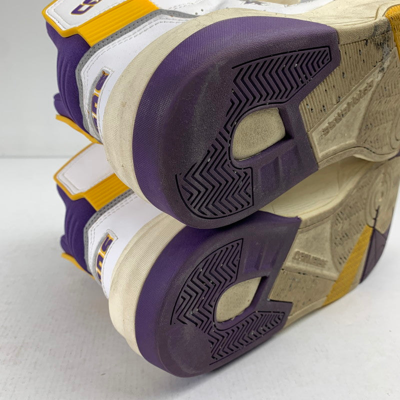 【中古品】【メンズ】 CONVERSE コンバース 34200270 ERX-400 ハイカット スニーカー 靴 162-260928-mh-14-fuzh サイズ：27.5cm カラー：白・紫・黄色 万代Net店