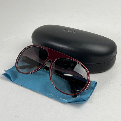 【中古品】【メンズ】 TMT ティーエムティー サングラス WINE.BLACK/クロス.ケース有 ※歪みあり・ケースキズ有 サングラス 203-260917-io-45-fuzh 万代Net店