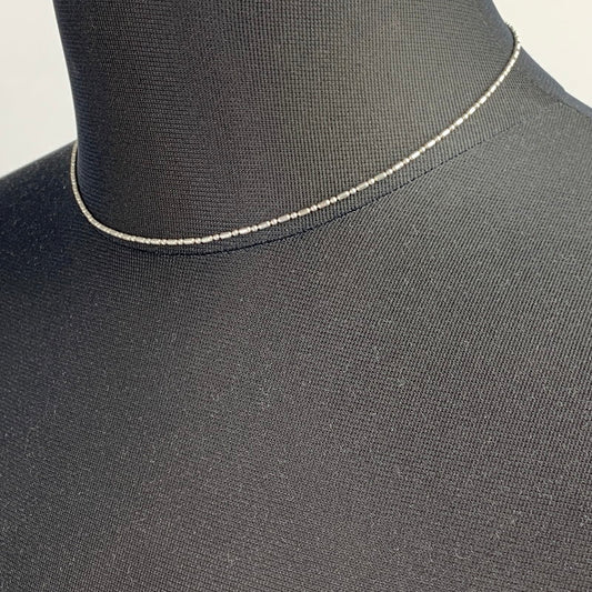【中古品】【レディース】 変形ボールチェーンネックレス シルバー/925/小ボール ※本体のみ アクセサリー 192-260911-io-03-fuzh 万代Net店