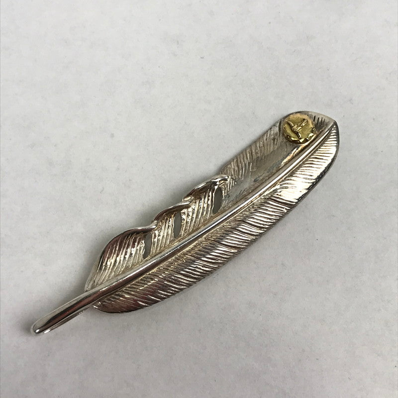 【中古品】【メンズ】 TADY&KING タディ＆キング 特大SVフェザー K18 ロングホーン アクセサリー シルバー925 192-260903-mh-08-fuzh カラー：シルバー 万代Net店