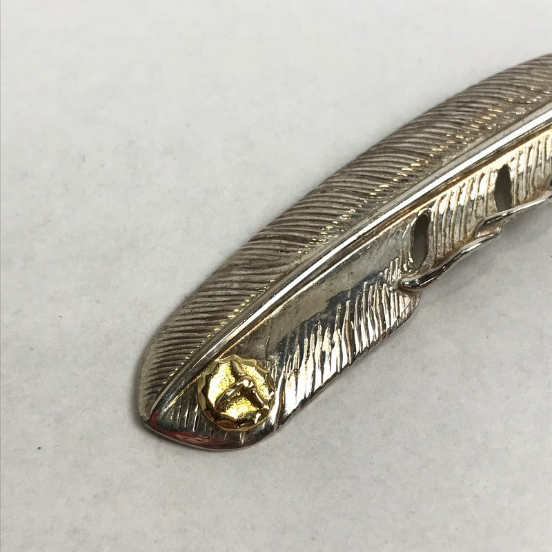 【中古品】【メンズ】 TADY&KING タディ＆キング 特大SVフェザー K18 ロングホーン アクセサリー シルバー925 192-260903-mh-08-fuzh カラー：シルバー 万代Net店