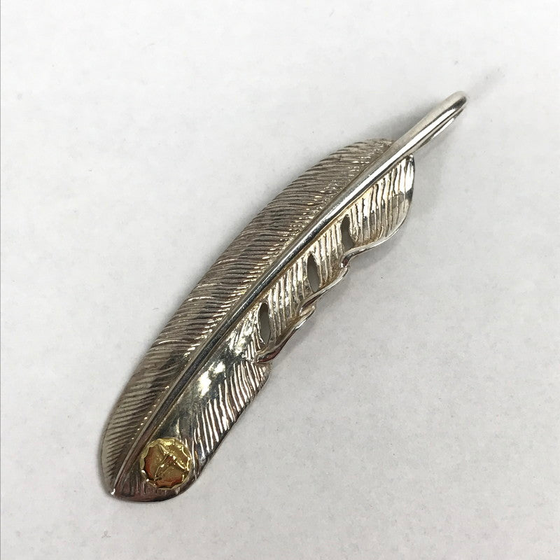 【中古品】【メンズ】 TADY&KING タディ＆キング 特大SVフェザー K18 ロングホーン アクセサリー シルバー925 192-260903-mh-08-fuzh カラー：シルバー 万代Net店
