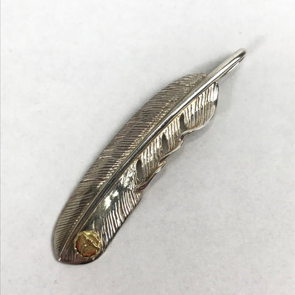 【中古品】【メンズ】 TADY&KING タディ＆キング 特大SVフェザー K18 ロングホーン アクセサリー シルバー925 192-260903-mh-08-fuzh カラー：シルバー 万代Net店