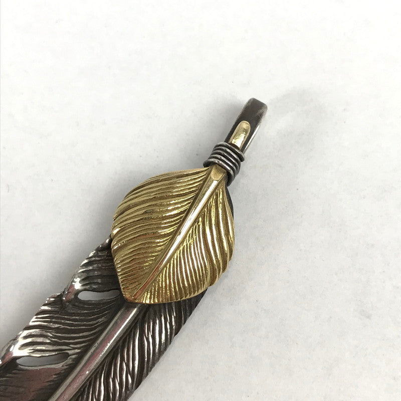 【中古品】【メンズ】 TADY&ＫING タディ＆キング ハート K18 特大フェザー アクセサリー シルバー925 192-260903-mh-09-fuzh カラー：シルバー 万代Net店
