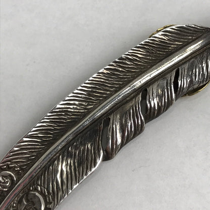 【中古品】【メンズ】 TADY&ＫING タディ＆キング ハート K18 特大フェザー アクセサリー シルバー925 192-260903-mh-09-fuzh カラー：シルバー 万代Net店