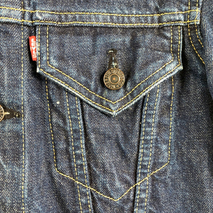 【中古品】【メンズ】 LEVIS リーバイス 71557 DENIM JACKET デニムジャケット ボタン裏J22 145-260831-ny-11-fuzh サイズ：34 カラー：インディゴ 万代Net店