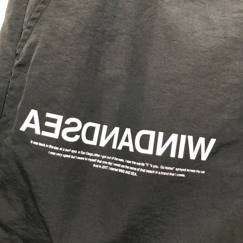 【中古品】【メンズ】 WIND AND SEA ウィンダンシー WDS-O-MTC-24-Q2-PT-01 NYLON TRACK PANTS ナイロントラックパンツ BLACK XLサイズ 153-260903-io-18-fuzh カラー：ブラック 万代Net店