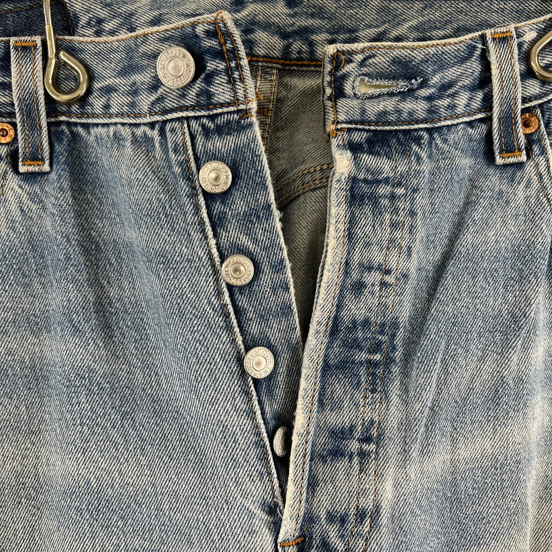 【中古品】【メンズ】 LEVIS リーバイス 501-0000 DENIM PANTS デニムパンツ 裏524 USA製 156-260901-ny-12-fuzh サイズ：35×34 カラー：ライトブルー 万代Net店