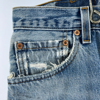 【中古品】【メンズ】 LEVIS リーバイス 501-0000 DENIM PANTS デニムパンツ 裏524 USA製 156-260901-ny-12-fuzh サイズ：35×34 カラー：ライトブルー 万代Net店