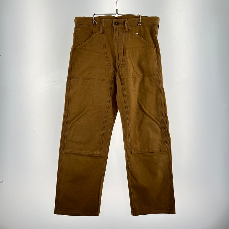 【中古品】【メンズ】 THE FLAT HEAD ザフラットヘッド LOT-PN-12W ダブルニーペインターパンツ 156-260901-ny-05-fuzh サイズ：33 カラー：ブラウン 万代Net店