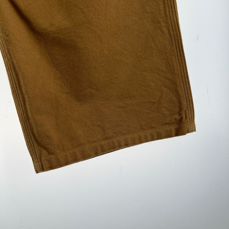 【中古品】【メンズ】 THE FLAT HEAD ザフラットヘッド LOT-PN-12W ダブルニーペインターパンツ 156-260901-ny-05-fuzh サイズ：33 カラー：ブラウン 万代Net店