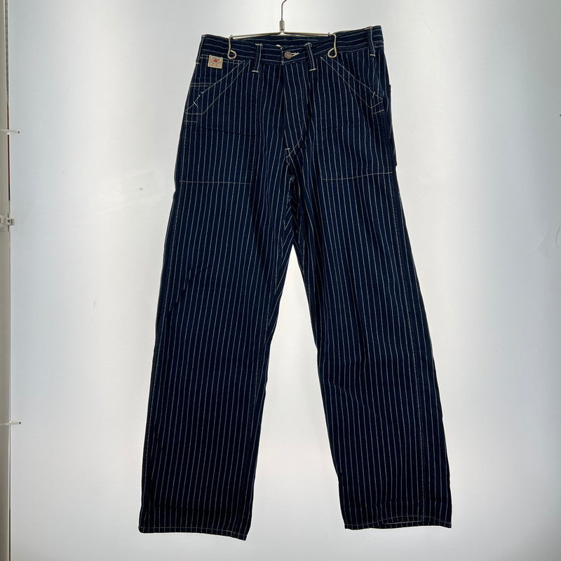 【中古品】【メンズ】 SUGAR CANE シュガーケーン WABASH STRIPE WORK PANTS ウォバッシュストライプ ワークパンツ 156-260901-ny-06-fuzh サイズ：W32 カラー：ネイビー ストライプ 万代Net店