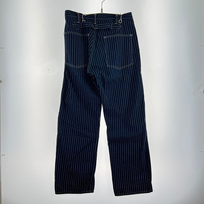 【中古品】【メンズ】 SUGAR CANE シュガーケーン WABASH STRIPE WORK PANTS ウォバッシュストライプ ワークパンツ 156-260901-ny-06-fuzh サイズ：W32 カラー：ネイビー ストライプ 万代Net店