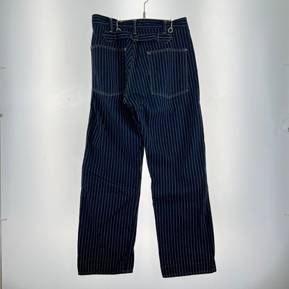 【中古品】【メンズ】 SUGAR CANE シュガーケーン WABASH STRIPE WORK PANTS ウォバッシュストライプ ワークパンツ 156-260901-ny-06-fuzh サイズ：W32 カラー：ネイビー ストライプ 万代Net店