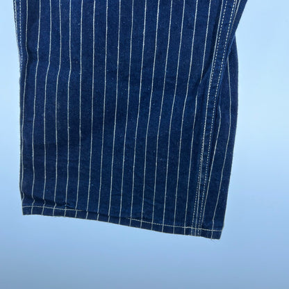 【中古品】【メンズ】 WAREHOUSE＆CO. ウエアハウス WABASH OVERALLS ウォバッシュ オーバーオール 156-260901-ny-07-fuzh サイズ：34 カラー：ネイビー ストライプ 万代Net店