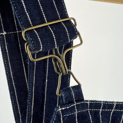 【中古品】【メンズ】 WAREHOUSE＆CO. ウエアハウス WABASH OVERALLS ウォバッシュ オーバーオール 156-260901-ny-07-fuzh サイズ：34 カラー：ネイビー ストライプ 万代Net店